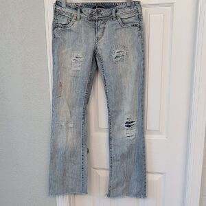 Silver Jeans Light Blue Distressed Courtney Jeans